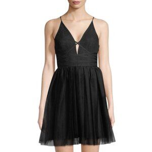 BCBGeneration Lace-Up Tutu Mini Dress